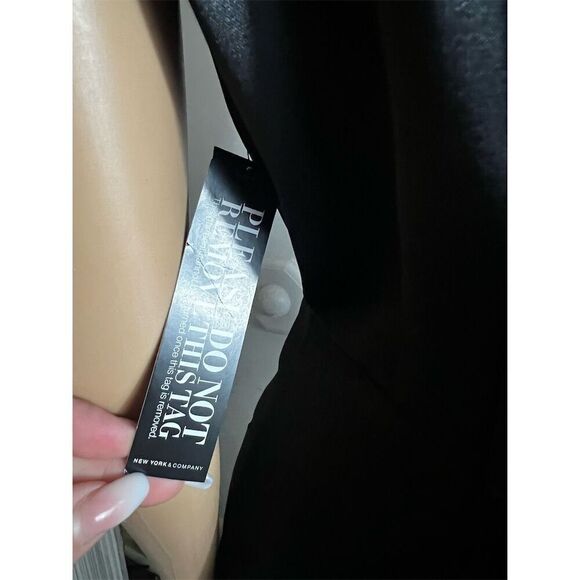 New York & Company Women's Black Satin Sheath Dress Size 6 Knee Length Formal - Picture 7 of 7